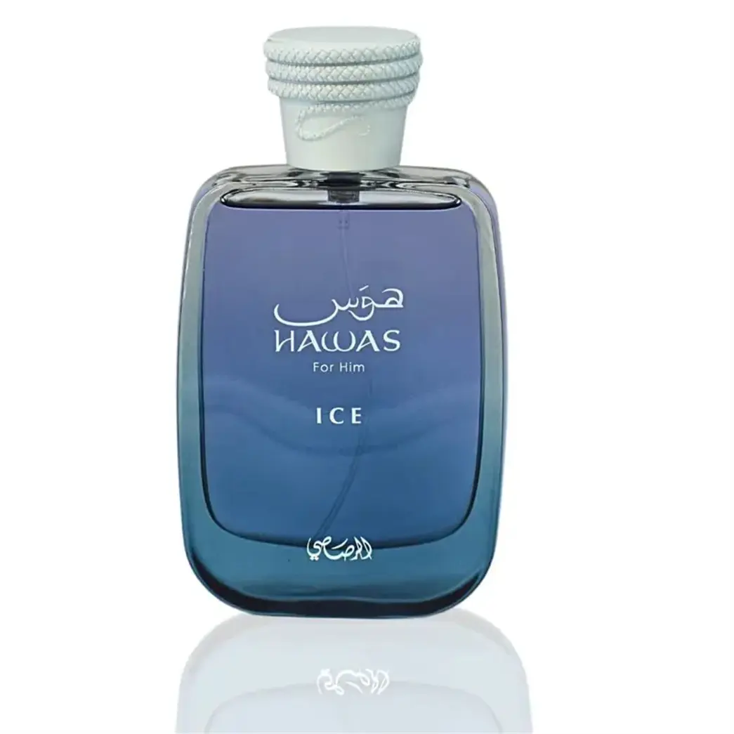 Hawas Ice Eau de Parfum 100ml (3.4 oz) by Rassasi,Long Lasting Unisex Ice Perfume by Rasasi