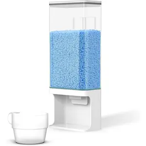 52.5 OZ Laundry Detergent Dispenser/Wall-Mounted Scent Booster Beads Dispenser for Laundry Room Storage, Suitable for Softener Beads/Sea Salt/Rice Dispenser/Sprinkles/Solid Grain Organize