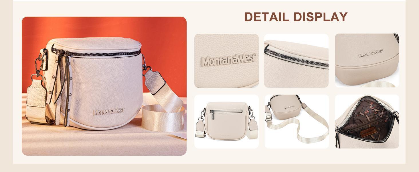 Montana West Large Fanny Pack Crossbody Sling Bags with Adjustable Strap and Coin Purse