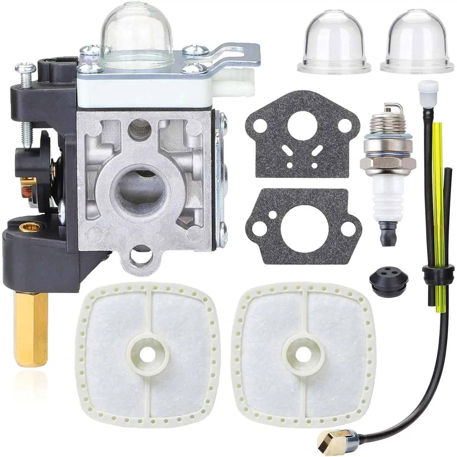 SRM-210 GT-200R Carburetor Kit for Echo SRM-230 HC-150 PE-200 PPF-210 PAS-230 Carb, with Primer Bulb Air Filter for String Hedge Trimmer Edger Echo Oem Echo Zama