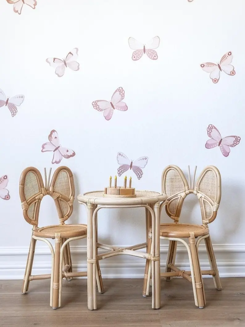 Brielle Rattan Table - Elegant Design, Lightweight Construction, Ideal for Home or Office Use