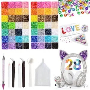 DIY Diamond Bedazzling Kit with 3mm Mixed Resin Rhinestones. Nail Art Supplies.DIY Diamond Bedazzling Kit with 3mm Mixed Resin Rhinestones Perfect for DIY Crafts, Clothing, Nail Art Supplies.Jewelry, Glitter Decorative Nails