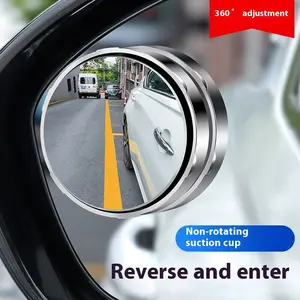 Car Blind Spot Mirror, 2 pcs 360 Degree Adjustable Car Rearview Mirror,"Super strong suction cup, leaves no marks and protects your mirrors"   Universal Car Auxiliary Mirror for Sedan, Truck, SUV Motorcycle, Gift for Girlfriend