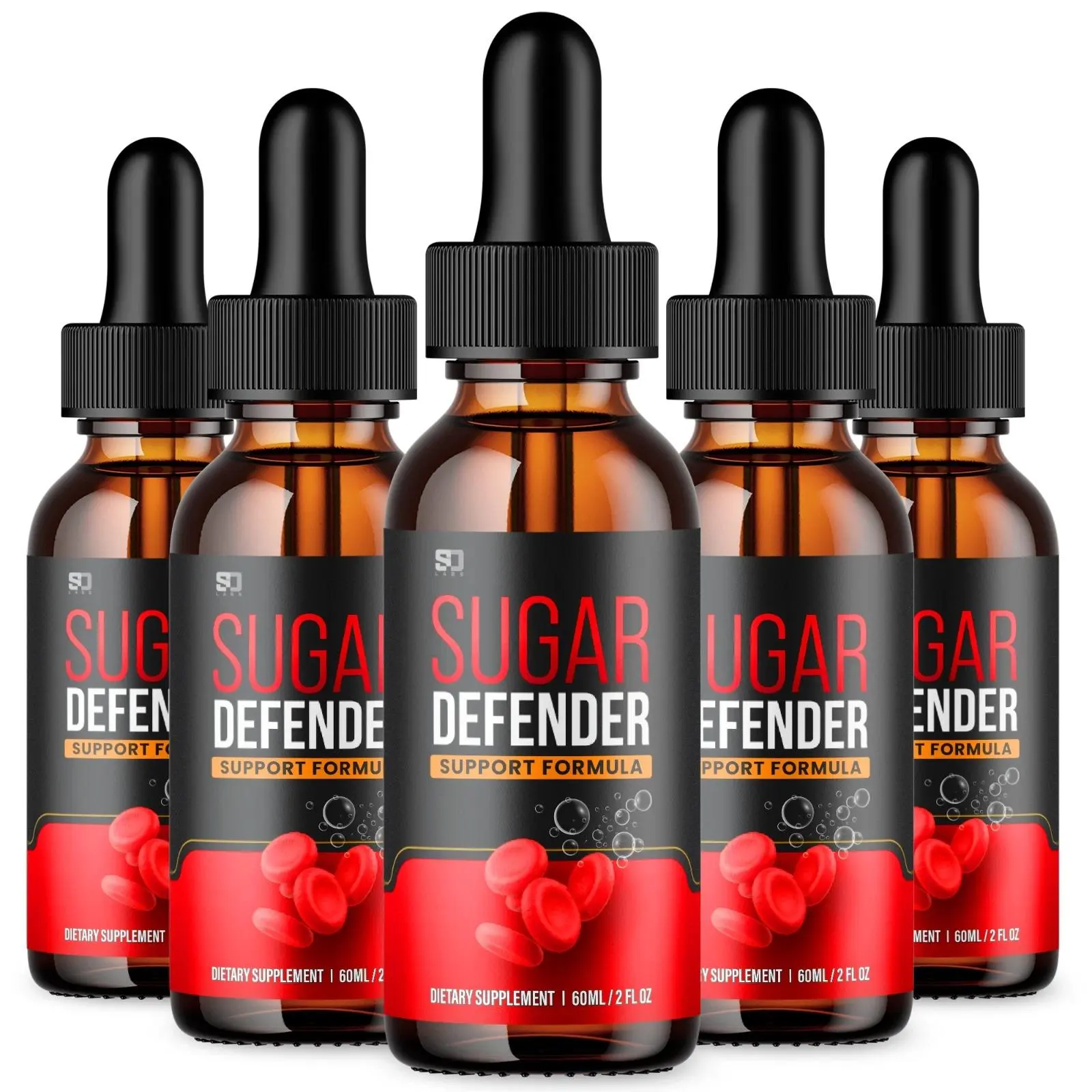 (5 Pack) Sugar Defender, Sugar Defender Blood Sugar Support Supplement Daily Wellness Support (10oz)
