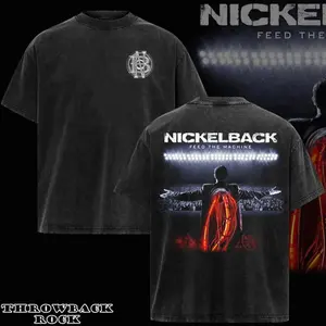 Vintage Retro Nickelback T-Shirt Canada Metal Rock Band T-Shirt 2 sided  , Nickelback Shirt , Rock Band Shirt, Retro Music Tee, Rock Music Lover Shirt, Vintage Band Shirts Casual Comfort Cotton Fabric Fit Top , Top Men's and Women's Clothing . 4