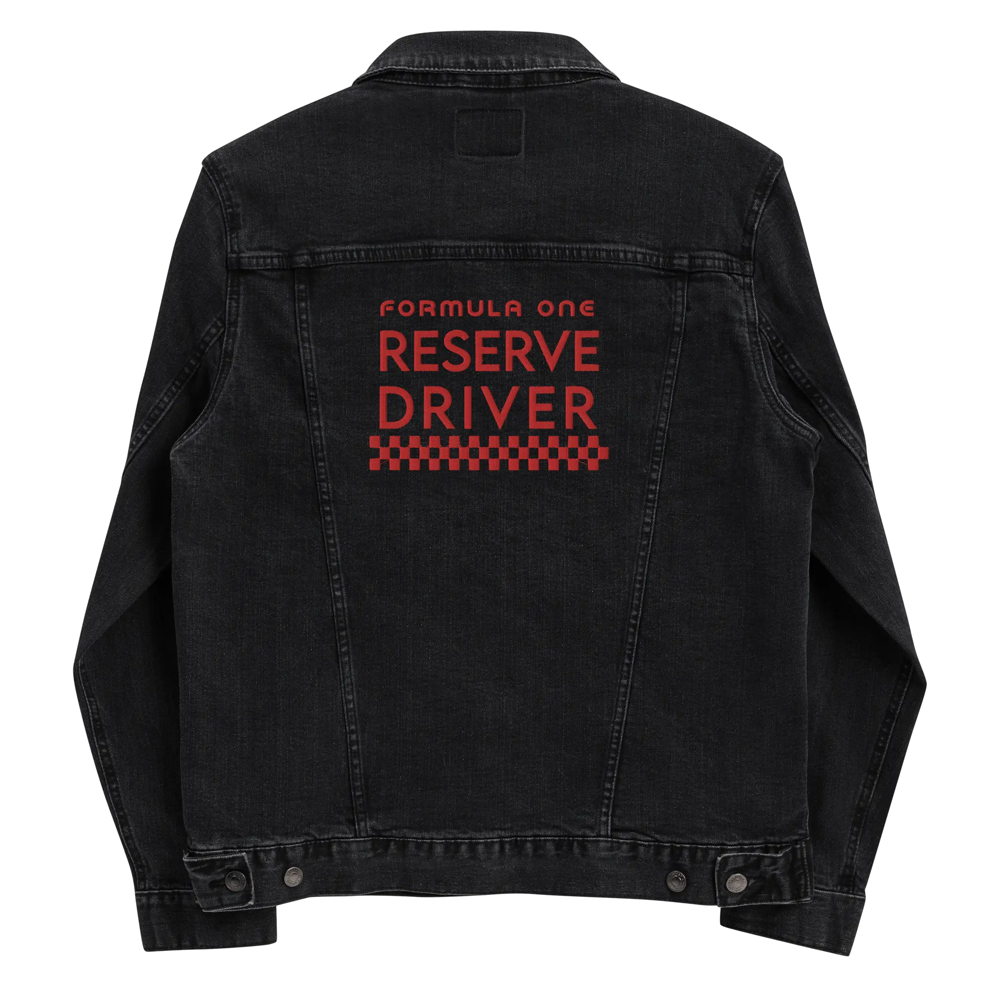 Formula 1 Reserve Driver Embroidered Jean Jacket F1 Denim Coat Unisex