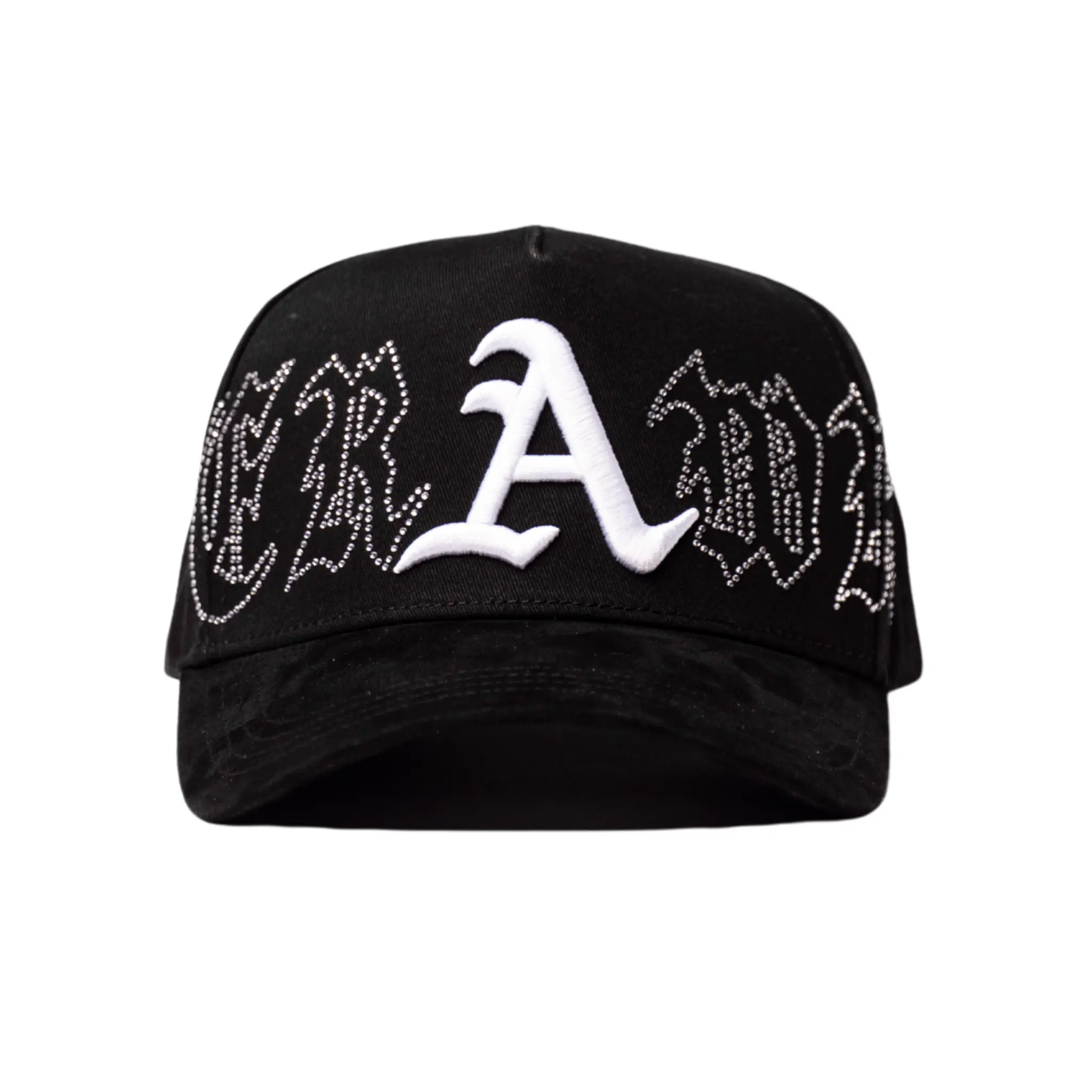 RHINESTONES erAwr FASHION HAT SNAPBACK 5 Panel Profile Premium Cotton Crown Adjustable Fit Snapback with Embroidered Logos