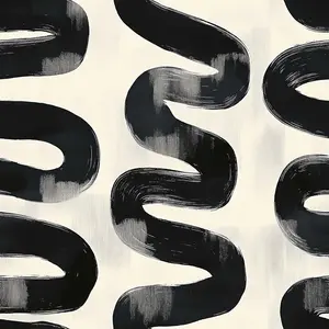 Black and White Peel and Stick Wallpaper, and Wallpaper for Home, 17.7in x 118in