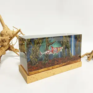 Diorama Zombie Shark Night Light, Great White Shark Lamp, Handmade Resin LED Decorative Lamp, with USB Port, Variable Lights, Artistry Home Decor Bedside Ornaments, Unique Birthday Gifts for Him & Her