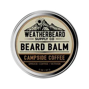 Weatherbeard Supply Co. Campside Coffee Beard Balm for Styling & Control - Spruce, Coffee, Vetiver