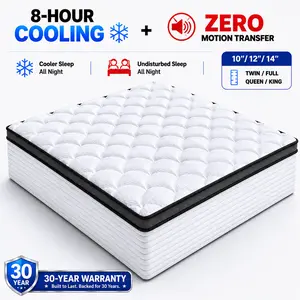 10/12/14 IN TWIN FULL QUEEN KING-5-layer design，Memory Mattress with Independent Springs, High rebound sponge, Motion Isolation and Firm Edges, 0 motion transmission,Cool down by 6 ℃, Cool for 8 hours，Medium Firmness, CertiPUR-US Certified