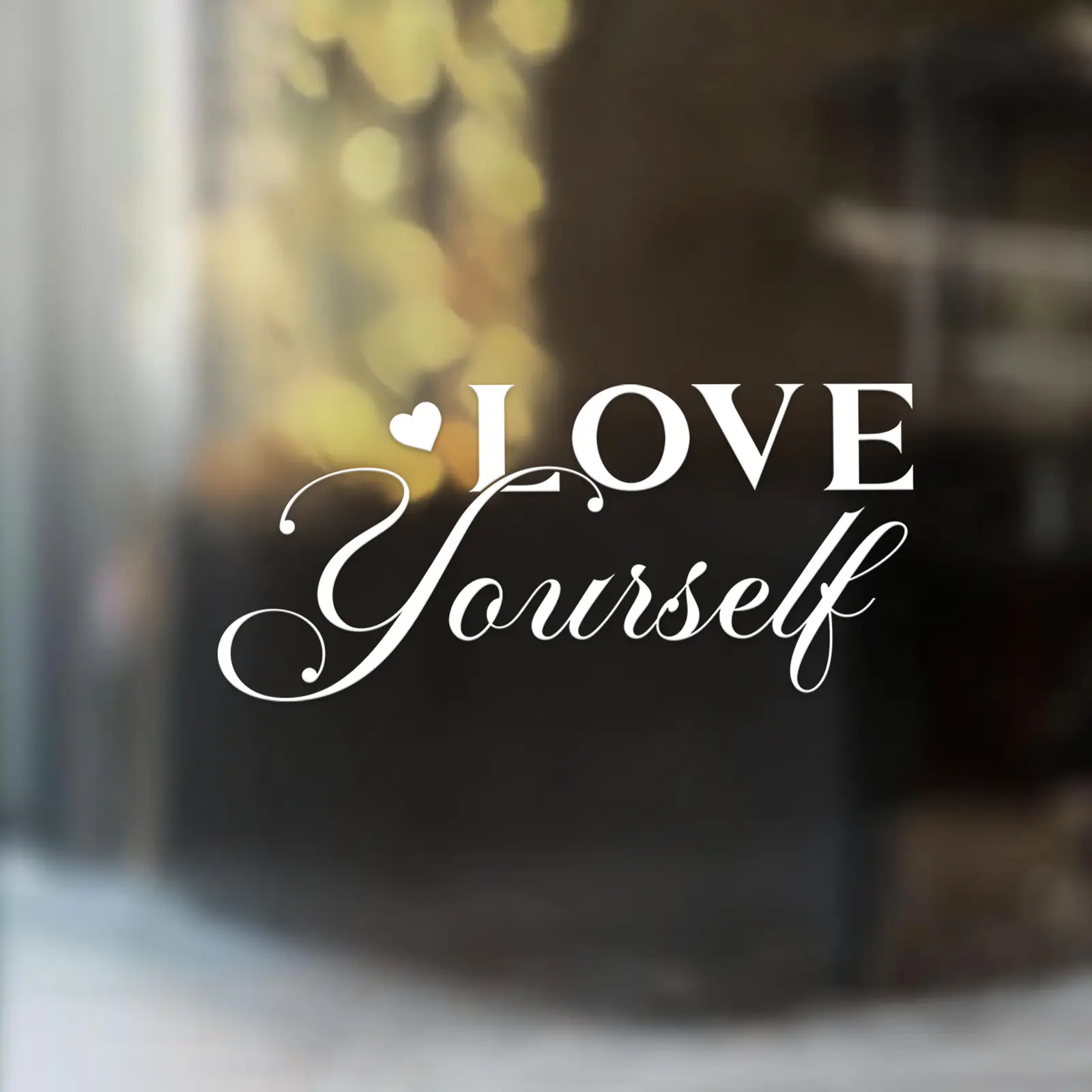 Love Yourself Car Decal, Inspirational Decals for Vehicles, Positive Affirmation Vinyl Waterproof Bumper Sticker for Car, Truck, Wall & Window
