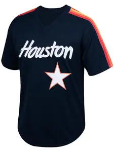 Men's Letter & Number Embroidery Baseball Jersey, Casual Loose Short Sleeve V Neck T-shirt for Summer, Fashion Men's Top for Daily Wear, Jersey Tee