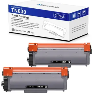 TN630 Black Toner  Replacement for Brother TN 630 TN-630 Toner for HL-L2300D HL-L2305W HL-L2320D HL-L2360DW HL-L2380DW MFC-L2680W MFC-L2700DW MFC-L2720DW DCP-L2540DW Printer - 2 Pack