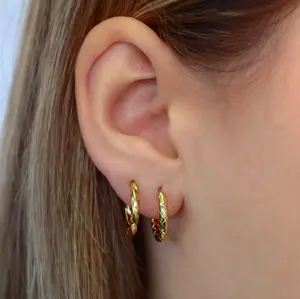 EVRY JEWELS Gold or Silver Plated Women's Hypoallergenic Round & Round 2-Piece Earrings Set