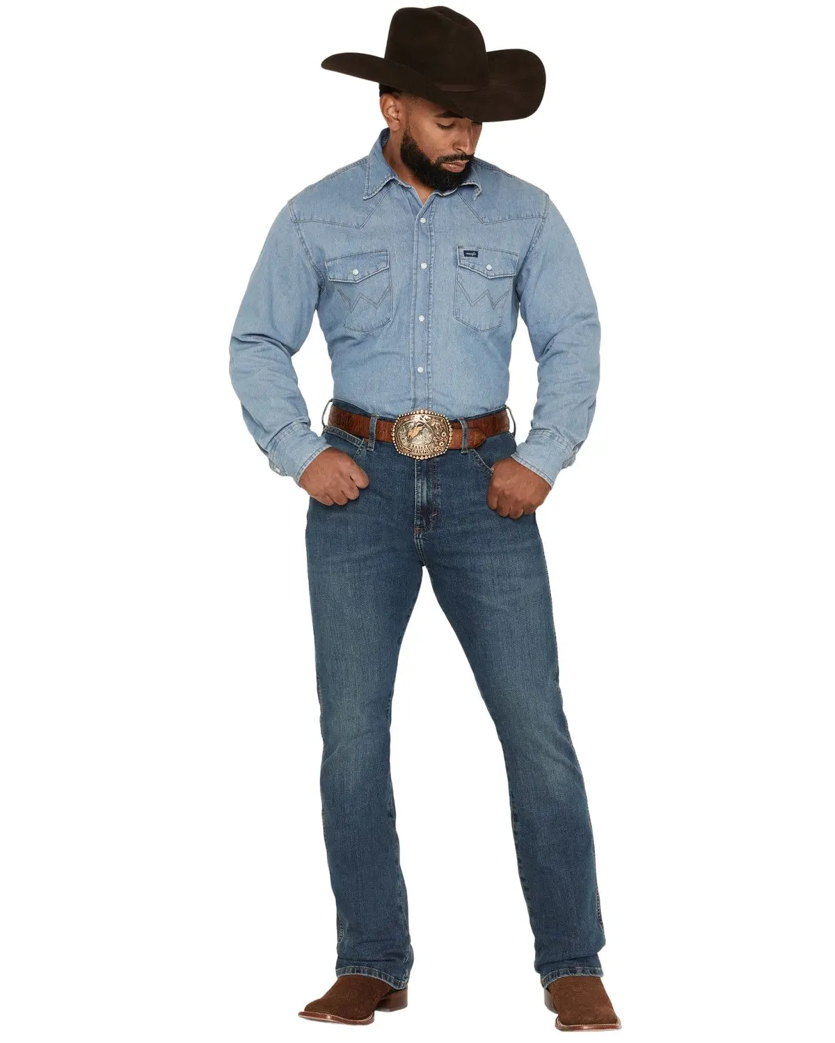 Wrangler Men's Men'S Retro 77Mwz Dark Wash Slim Bootcut Stretch Denim Jeans - 112381599
