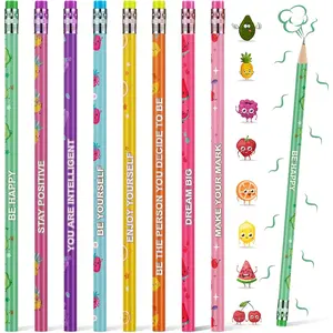 30 count Scented Pencils Bulk for  Inspirational Cute Fun  Smelly Pencils with Erasers Fruit  for School Classroom Office Students