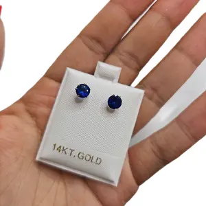 Aretes de oro 14k Azul