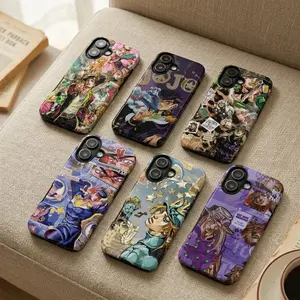 J0J0's Bizarrre Adventure Anime Phone Case, Cover, Full Wrap Design for iPhone 17 16 15 14 13 12 Pro Max Plus X, Samsung Galaxy S25 S24 S23 S22 S21 Ultra