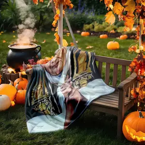 1 piece Pope Benedict XVI Portrait themed flannel blanket - Modern-style flannel blanket, suitable for sofas and beds, all-season use, super soft and comfortable, digital printing, 100% polyester material, machine washable, suitable for camping