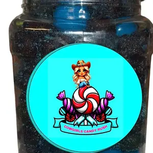 Sour Blue Razz Gushers With Bubblegum - Delicious Snack