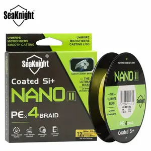 SeaKnight Nano II 300M PE Braided Fishing Line, 4-Strand Ultra High Molecular Weight Polyethylene, Smooth Casting for Fresh and Saltwater, UV-Resistant Coating, High-Visibility Green, 1-Pack