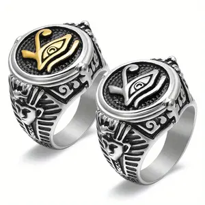 1pc European and American Retro Shaped Fashionable and Trendy Men's High-end and Cool Style Ring