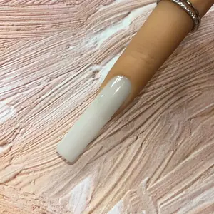 Milky White Clean Girl Press On Nails Nail Art Nail Polish Color Nail Care Manicure Polish Daily Cutics