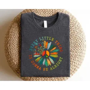 Peace Sign T-Shirt, Retro 70s Hippie Daisy Tee, Gift For Friends indiana outfit