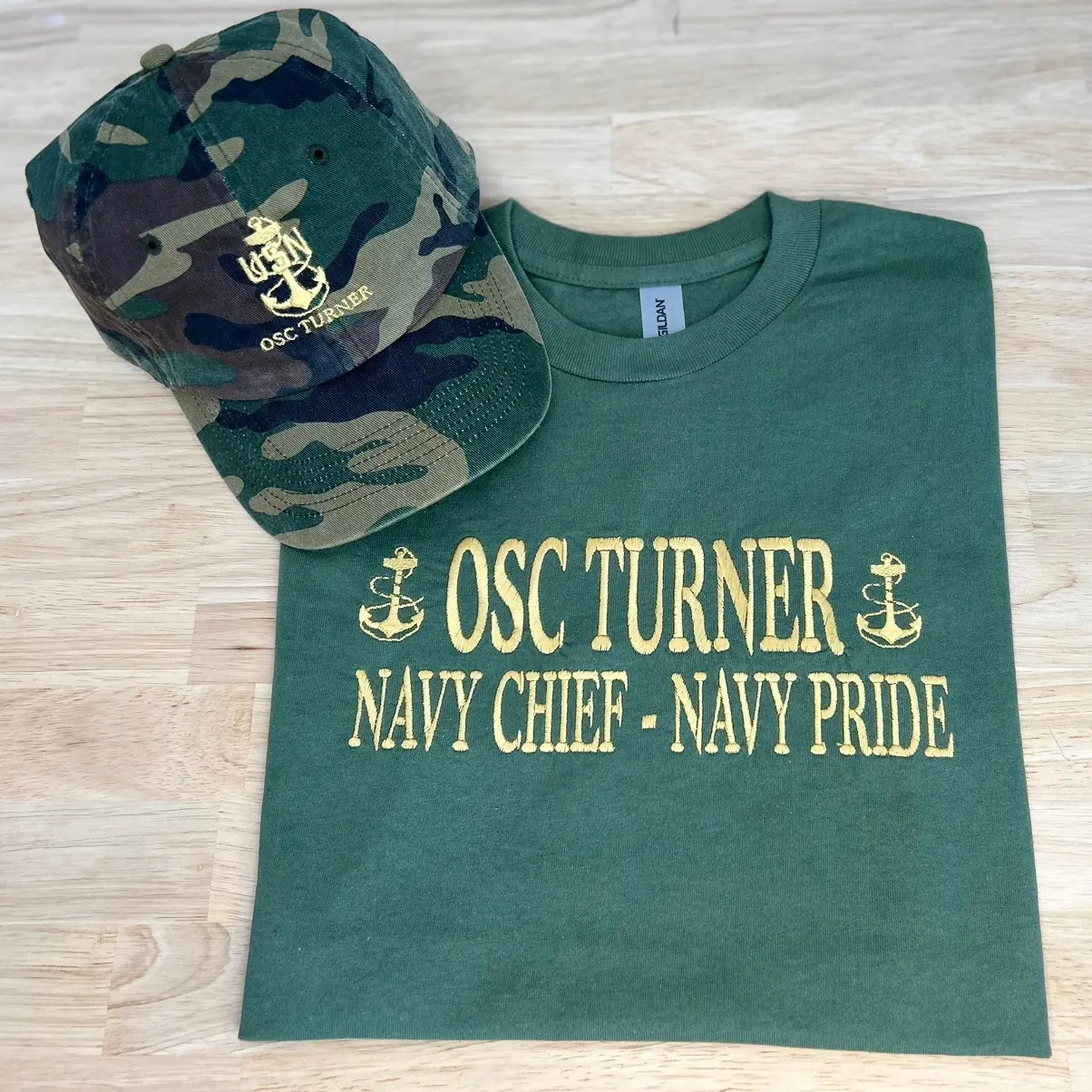 Navy Chief hat and Tshirt set