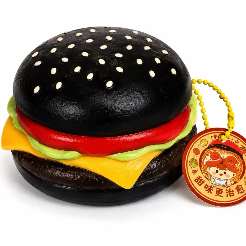 Black Bun Hamburger Taba squishy