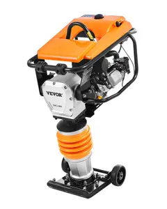 VEVOR Jumping Jack Compactor, 6.5 HP Vibratory Rammer Fuel-Powered 196 cc Engine Tamper, 3600 lbs Impact Force, 26" Max Compaction Depth, Four-Spring, for Soil, Gravel, Concrete Slabs, Foundations eBay