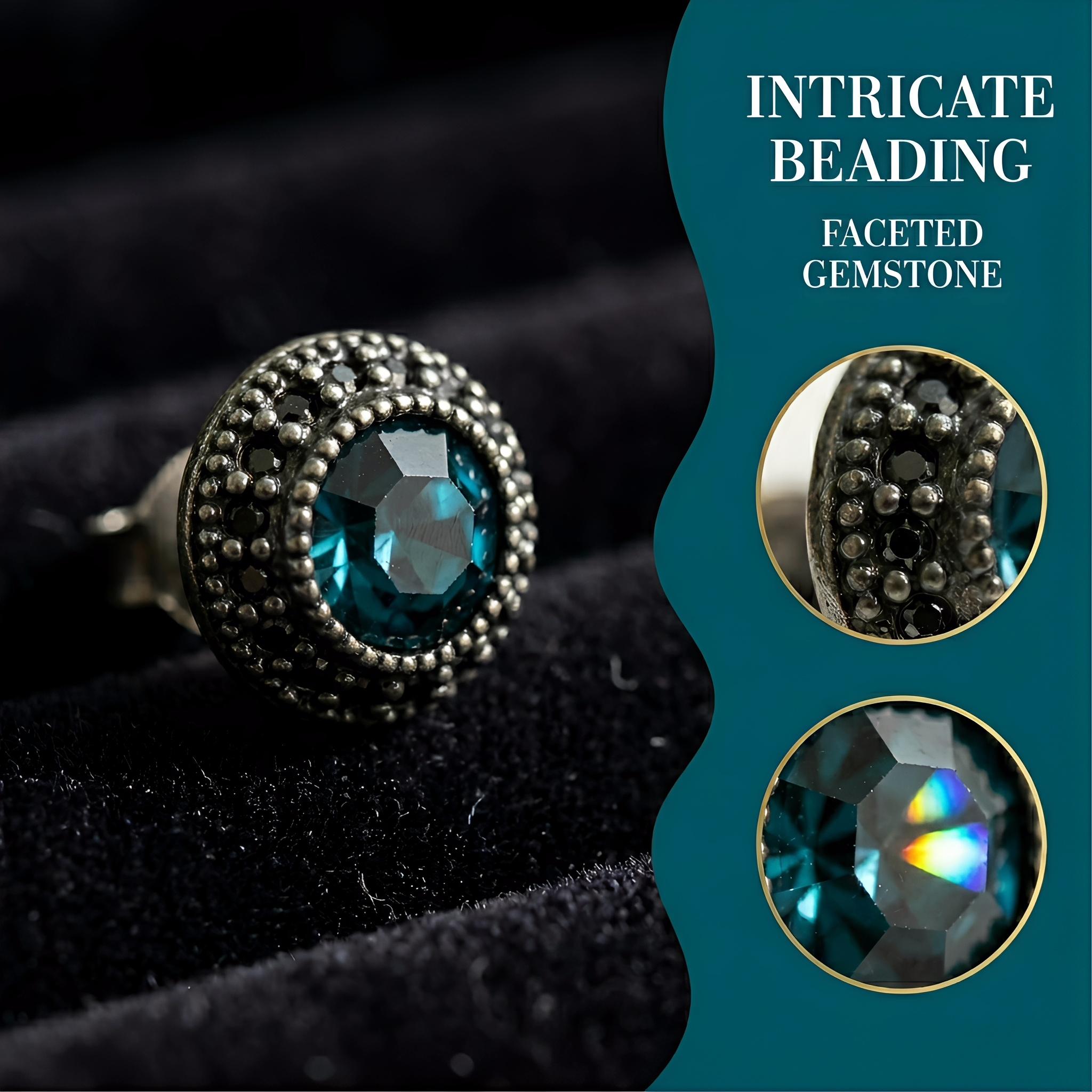 Exquisite, Petite Navy Blue Stud Earrings — Micro-Set with Zirconia — A Viral Online Sensation: Simple, Refined, and Versatile Jewelry