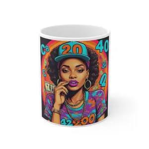 Black girl Business Thinking Mug 11oz