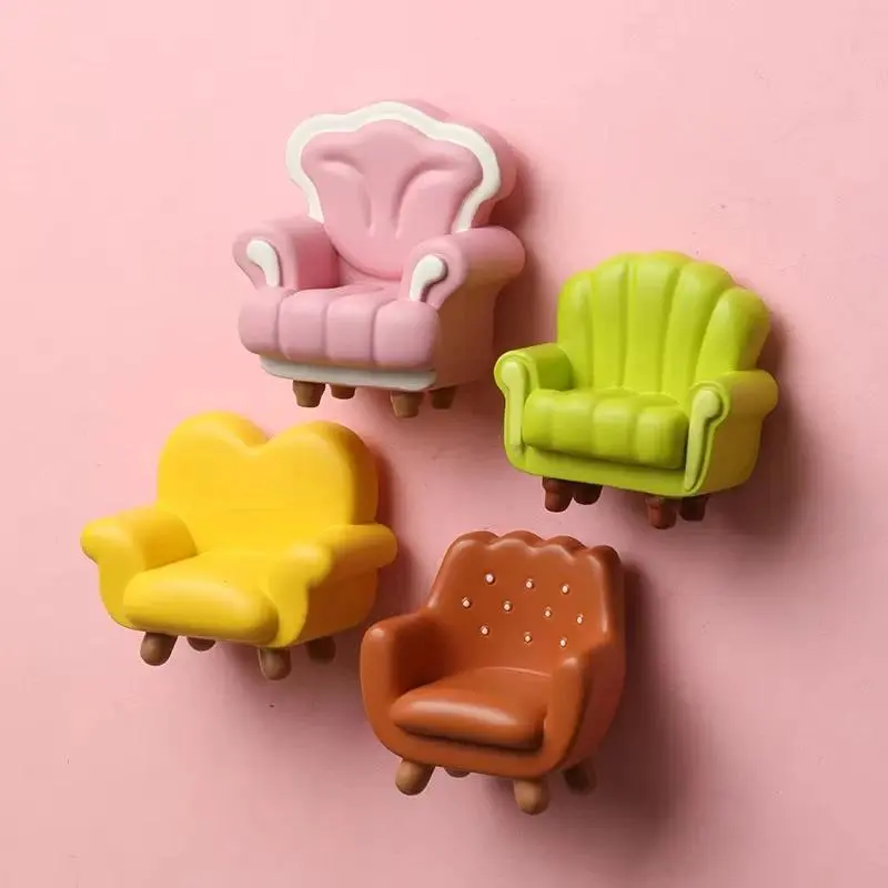 2025 New Sofa Refrigerator Stickers 3D Three-dimensional Resin Magnet Ornaments Cartoon Cute Door Magnet Ornaments