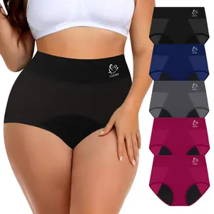 Morelect 5 Pcs Minimalist Aesthetic High Rise Briefs, Plain Cotton Underwear, Women's Soft Stretchy Panties, Lightweight Summer Lingerie.