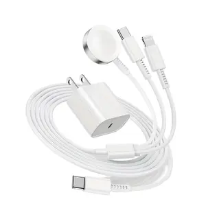 For Apple Watch Charger Fast Charging,3 in 1 Multi Chargers Cable with 20W USB C Charger, iWatch Charger Cord 6FT for iWatch Series Ultra2/SE/10/9/8/7/6/5/4/3/iPhone 15 16 Pro Max/14/13/12/11
