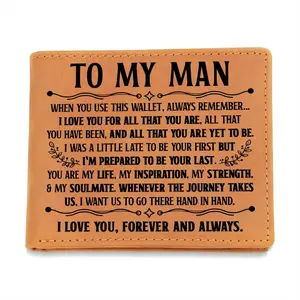 To My Man Inspiration (Black) – Leather Wallet
