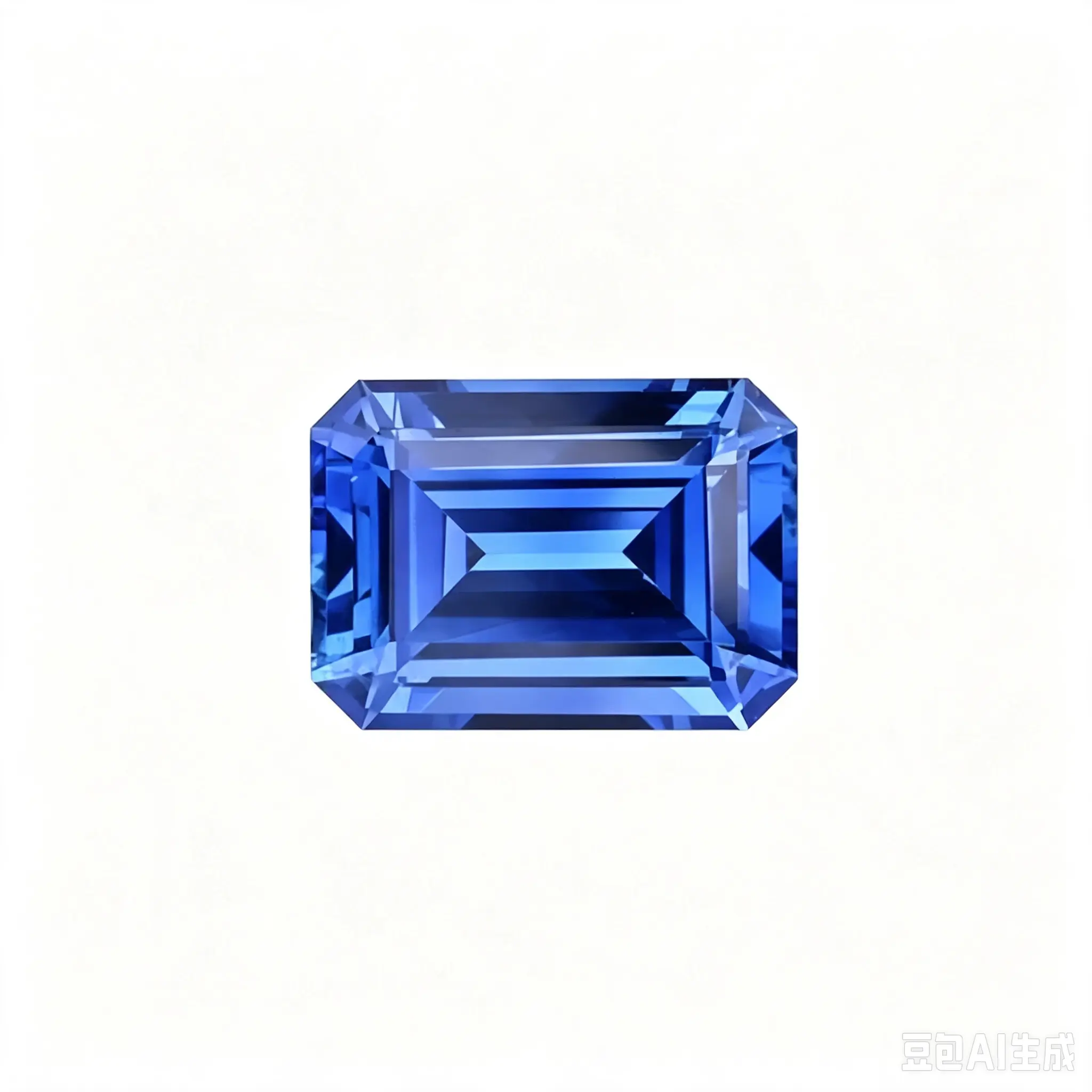 Lab-Grown Emerald Cut Blue Sapphire With AGL Certificate