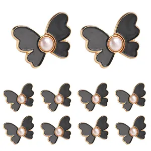 10 Counts Butterfly Waist Cinching Button, Adjustable No-Sew Jeans Tightener - Reusable Waistband Buttons for Maternity & Weight Loss Transition