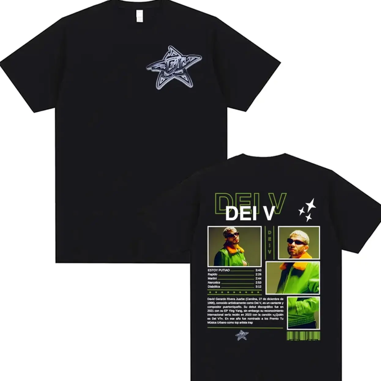 Dei V? Underwater Tour T-Shirt - High Street Unisexd Loose Printed Tee for Men & Women, Fashion Trend Streetwear VLE Casual Crewneck