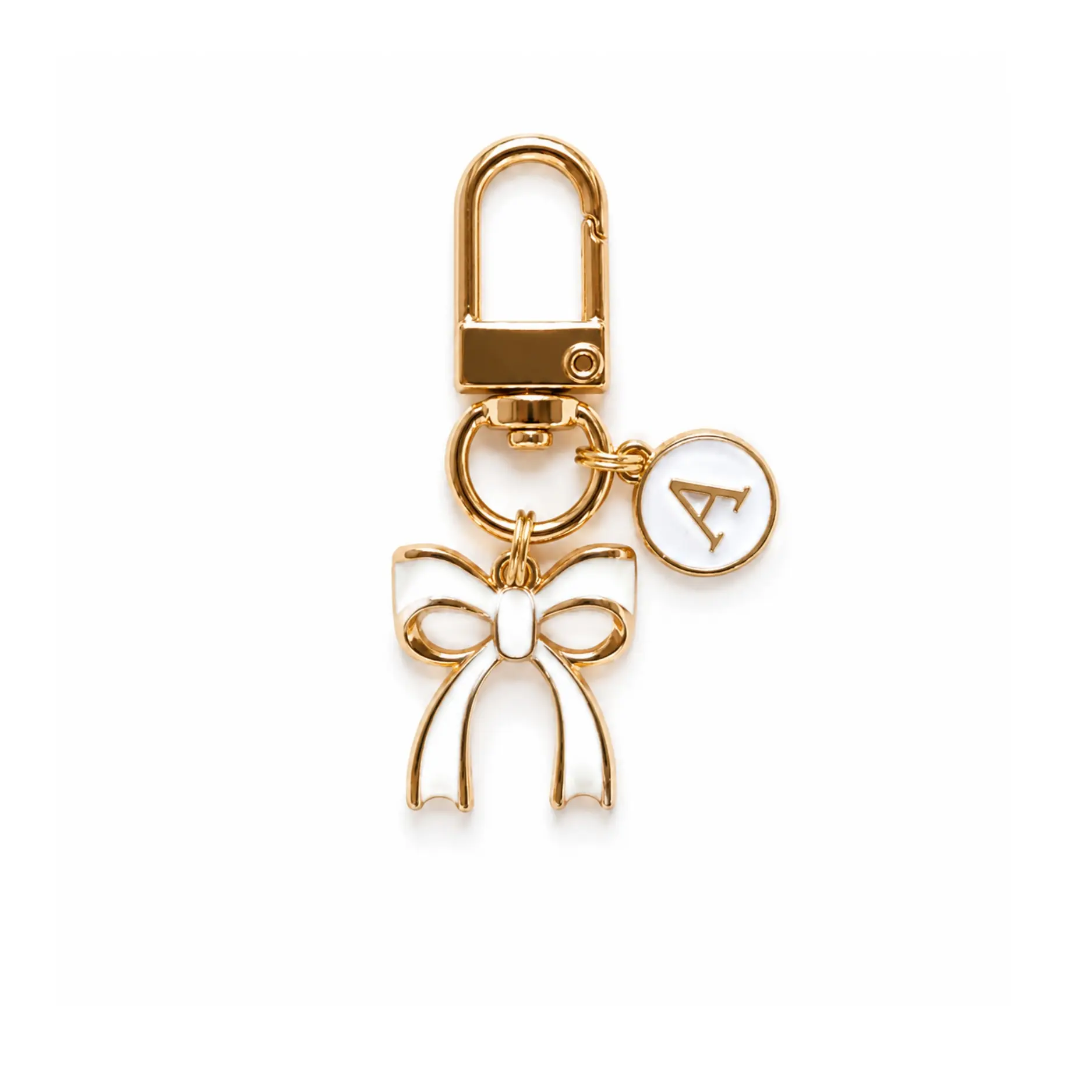 Bow Design Initial Letter Keychain - Cute Fashion Accessory for Students' Bags, Wallets, Handbags and Backpacks