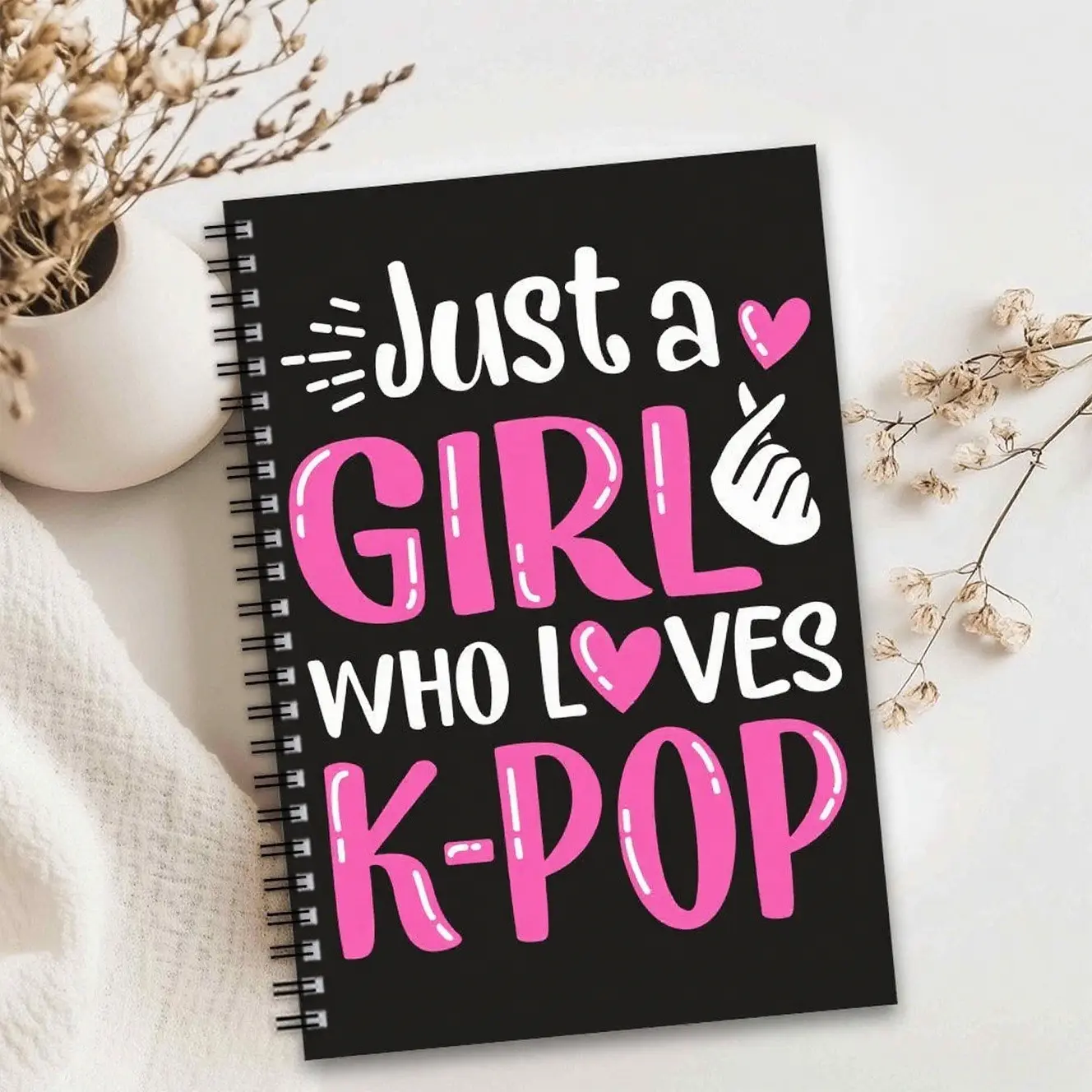 Funny Korean Drama Spiral Notebook, and, 100 Pages, Perfect for Travel, Diary, Work, School, K-Pop Fan Gift