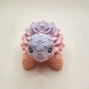 3D-Printed Rose-Themed Turtle