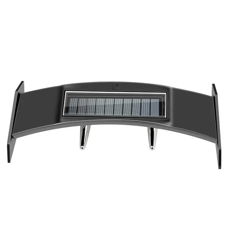 Micro Racing Mini ABS Spoiler Wing - 100% Solar Powered LED Strobe Light, 3-Second 3m Adhesive Install, Anti-Collision Rear-End Safety Warning Lamp, Cool Car Accessories for Cars/Motorcycles, Solar Panel