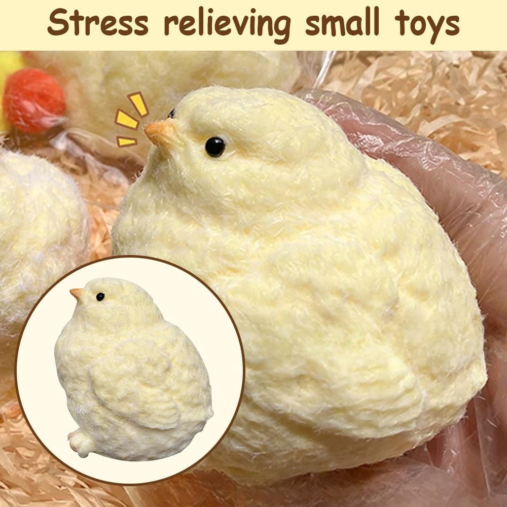 2025 New Gifts 2 Pack - Handmade Chick Squishy Toy Super Soft Squishy Silicone Squeeze Toy Stress Relief, Fidget Toy for Adults Kids Boys Girls Adult Toys TABA