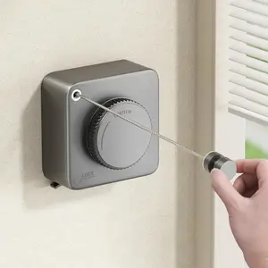 Retractable Clothesline, Wall Mounted Stainless Steel Clothes Drying Laundry Line, Indoor & Outdoor Clothes Line, Wall Mounted Clotheslines, Laundry Tools & Accessories, Home Goods, Laundry Products, Laundry RoomGift