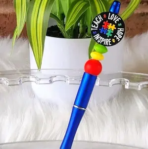 Autism Awareness Beaded Pen with Refill