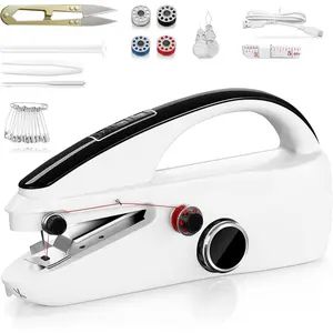 Hand Held Sewing Machine for Hemming: Two Speed Mini Sewing Machine for Beginners, Adults, DIY, Home, Travel Supplies, White