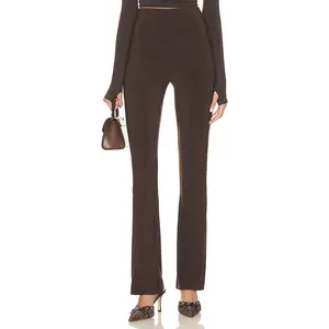 Norma Kamali x Lifestyle Boot Pant in Chocolate